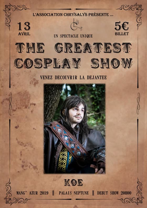 Affiche d'annonce de Koe — The Greatest Cosplay Show (2019)