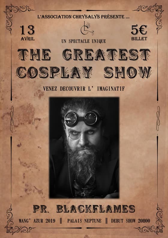 Affiche d'annonce de PR. Blackflames — The Greatest Cosplay Show (2019)