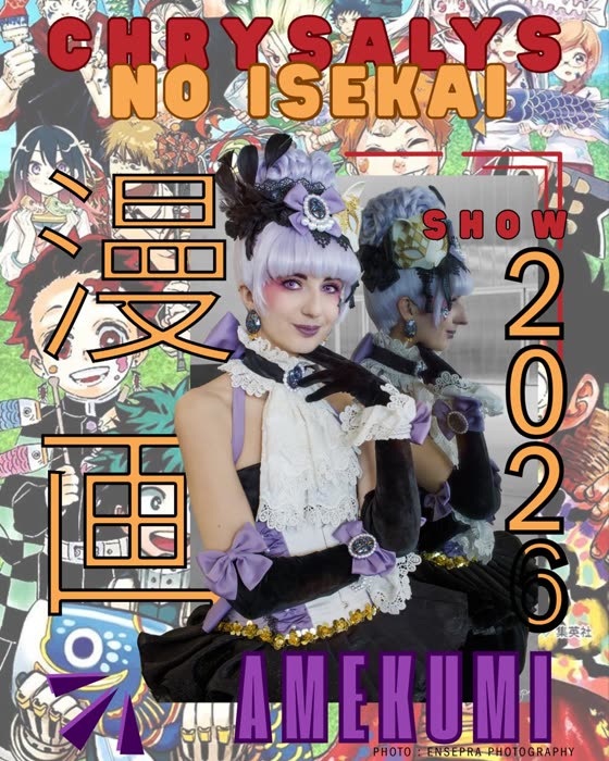 Affiche d'annonce de @amekumi_cosplay — Chrysalys no Isekai (2026)